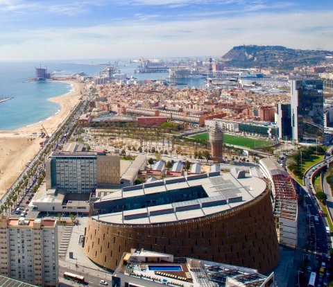 Barcelona general coastal line
